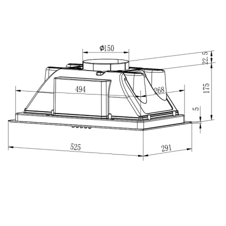 EVELUX Вытяжка Amanda 60 W