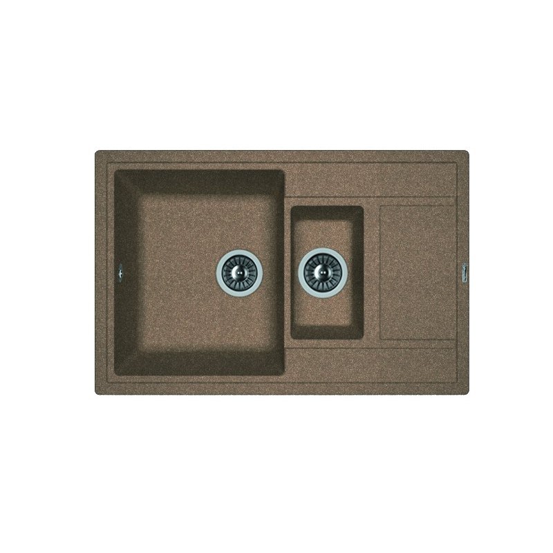 Флорентина ЛИПСИ 780 К цвет КОРИЧНЕВЫЙ Мойка кухонная
