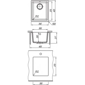 Флорентина ВЕГА 300 цвет ЖАСМИН Мойка кухонная