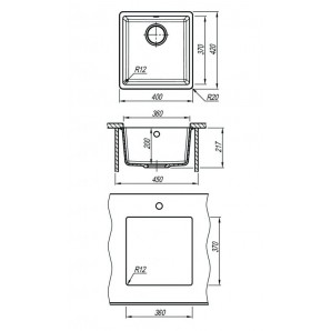 Флорентина ВЕГА 360 цвет ПЕСОЧНЫЙ Мойка кухонная