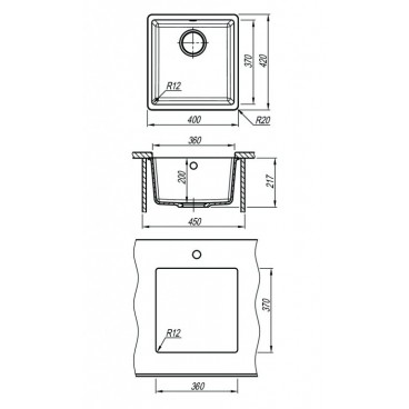 Флорентина ВЕГА 360 цвет ШАМПАНЬ Мойка кухонная