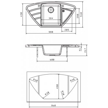 Флорентина ЛИПСИ 980 ЦВЕТ БЕЖЕВЫЙ Мойка кухонная