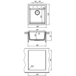 мойка кухонная флорентина липси 460 цвет жасмин