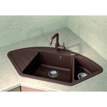 Флорентина ВЕСТА цвет ЧЕРНАЯ Мойка кухонная