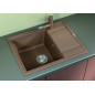Флорентина ЛИПСИ 650 цвет КОРИЧНЕВЫЙ Мойка кухонная