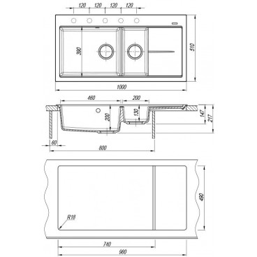 Флорентина РОССАНА ЦВЕТ ЖАСМИН Мойка Кухонная