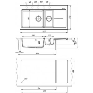 мойка кухонная флорентина россана цвет шампань