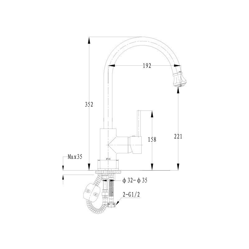 Смеситель Florentina Вита цвет коричневый
