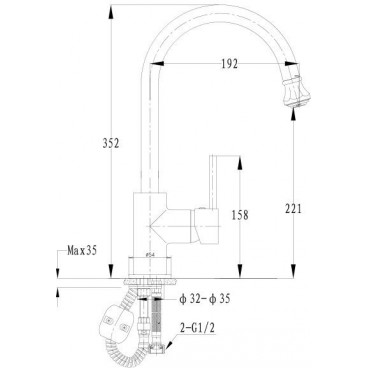 Смеситель Florentina Вита цвет черный
