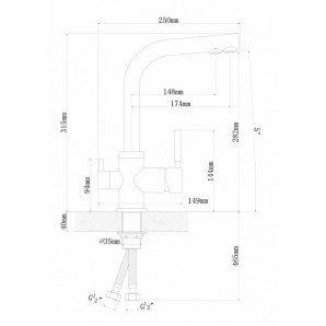 Смеситель Florentina Арес цвет черный
