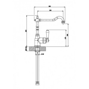 Смеситель Florentina Тироль цвет бронза