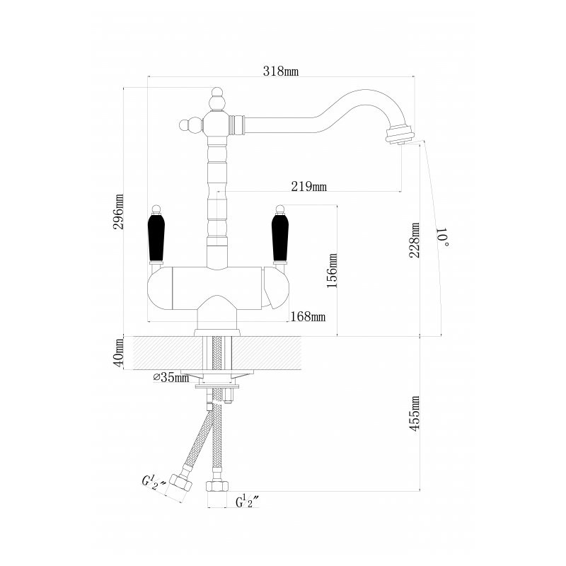 Смеситель Florentina Ария цвет бронза Смеситель Florentina Ария цвет бронза