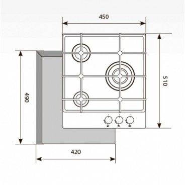 LEX GVG 4533 С IV LIGHT газовая варочная панель