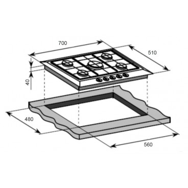 LEX GVE 750 C- IV газовая варочная панель
