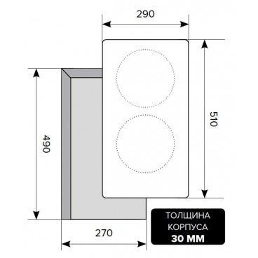 LEX EVЕ 320 BL электрическая варочная панель