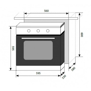 LEX EDP 070 BL электрический духовой шкаф