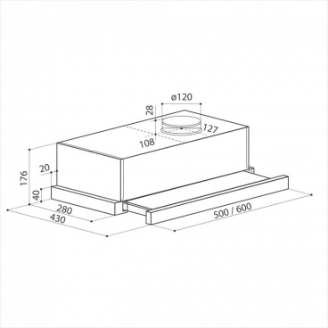 LEX HUBBLE G 600 (1M) IVORY LIGHT вытяжка