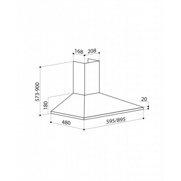LEX BASIC 600 IVORY LIGHT вытяжка