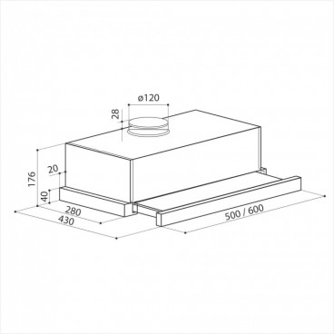 LEX HUBBLE G 2M 600 WHITE вытяжка