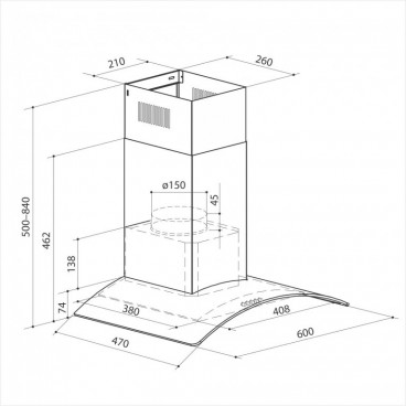 LEX PARIS N 600 INOX вытяжка