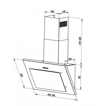 LEX MIKA 500 IVORY LIGHT вытяжка