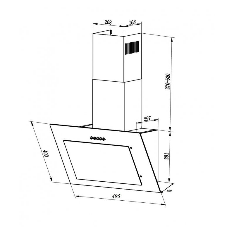 LEX MIKA G 500 WHITE вытяжка LEX MIKA G 500 WHITE вытяжка