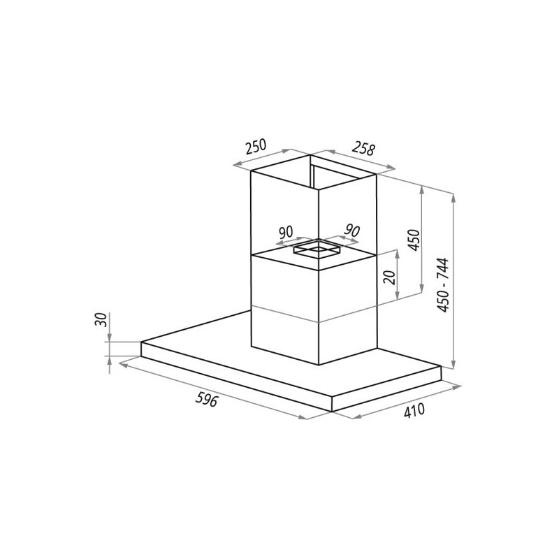 LEX T 600 INOX вытяжка