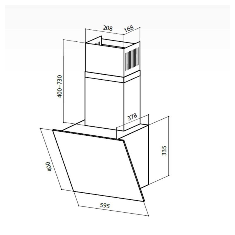 LEX TOUCH 600 IVORY LIGHT вытяжка