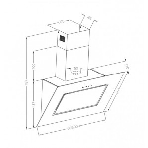LEX LEILA 600 BLACK вытяжка