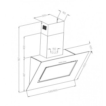 LEX LEILA 600 BLACK вытяжка