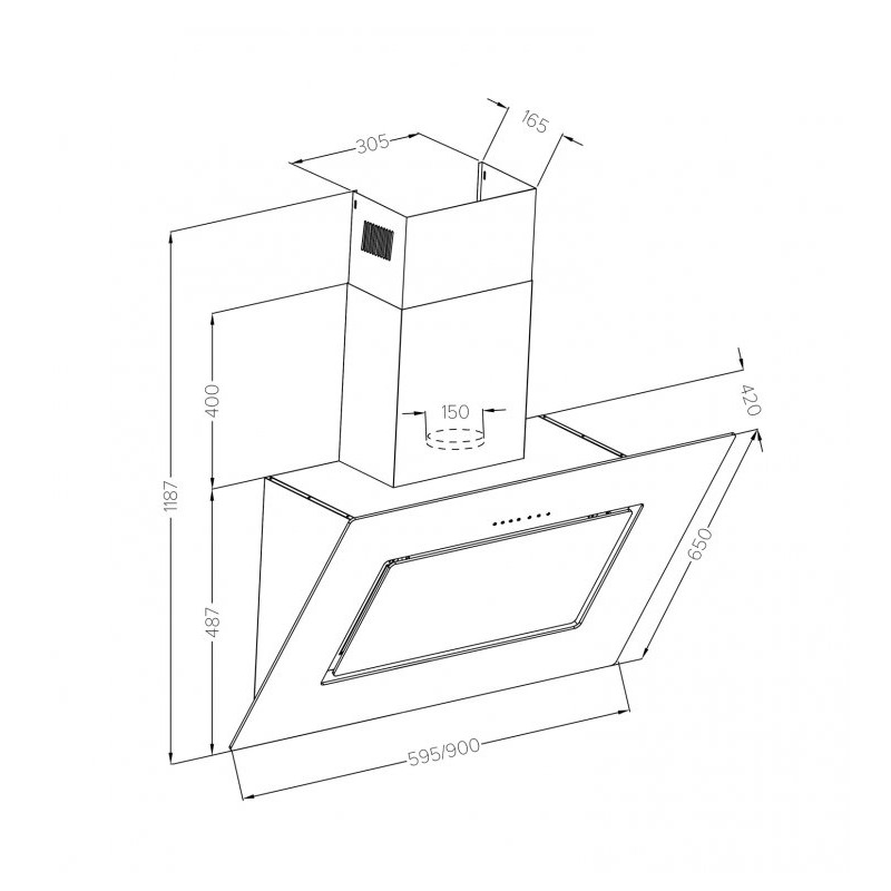 LEX LEILA 600 WHITE вытяжка