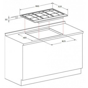 KORTING газовая варочная поверхность HGG 985 CTW