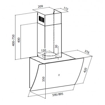 LEX PLAZA GS 600 WHITE вытяжка