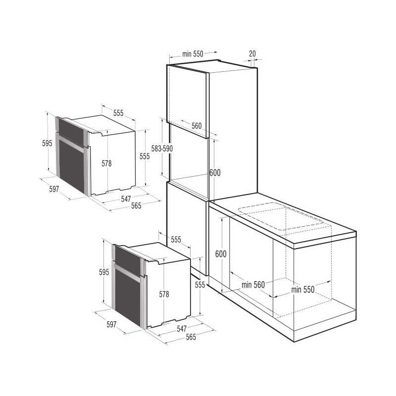 KORTING духовой шкаф газ OGG 541 CFX
