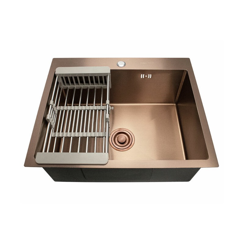 FABIA PROFI 600x500 МЕДЬ +корзина, Мойка кухонная