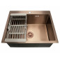FABIA PROFI 600x500 МЕДЬ +корзина, Мойка кухонная