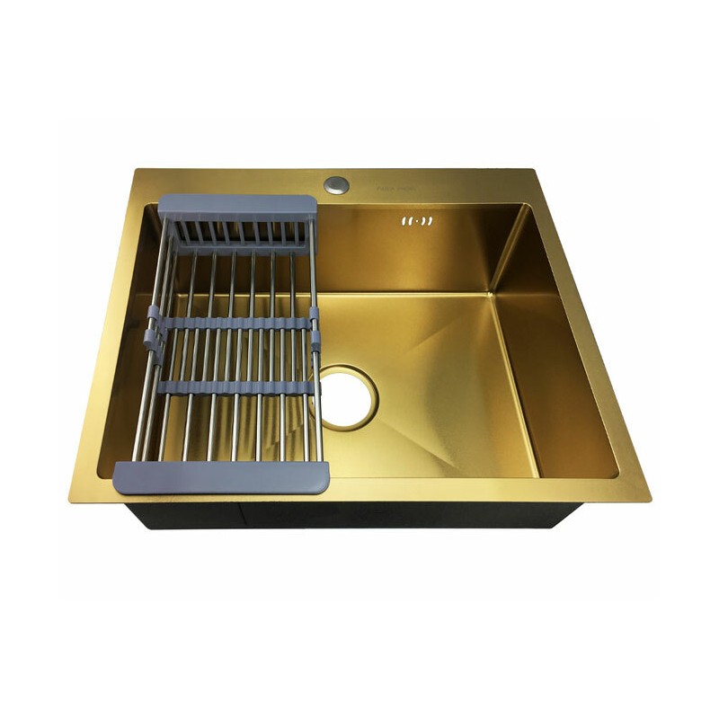 FABIA PROFI 600x500 ЗОЛОТО +корзина, Мойка кухонная FABIA PROFI 600x500 ЗОЛОТО +корзина, Мойка кухонная