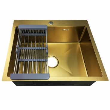 мойка кухонная FABIA PROFI 600x500 золото +корзина, нерж.сталь