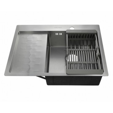 мойка кухонная FABIA PROFI 630x500 ПРАВАЯ +корзина, нерж.сталь