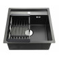 FABIA PROFI 500x500 ГРАФИТ +корзина, Мойка кухонная FABIA PROFI 500x500 ГРАФИТ +корзина, Мойка кухонная