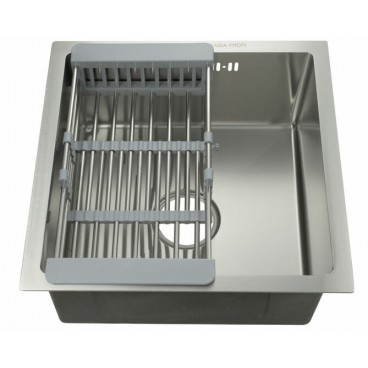 мойка кухонная FABIA PROFI 440x440 БЕЗ отверстия +корзина, нерж.сталь