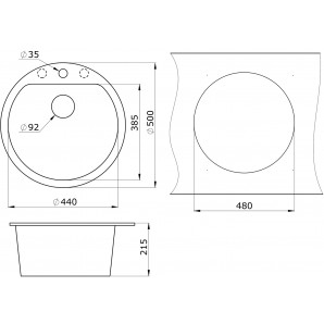 Мойка Granula GR-5101, D500мм