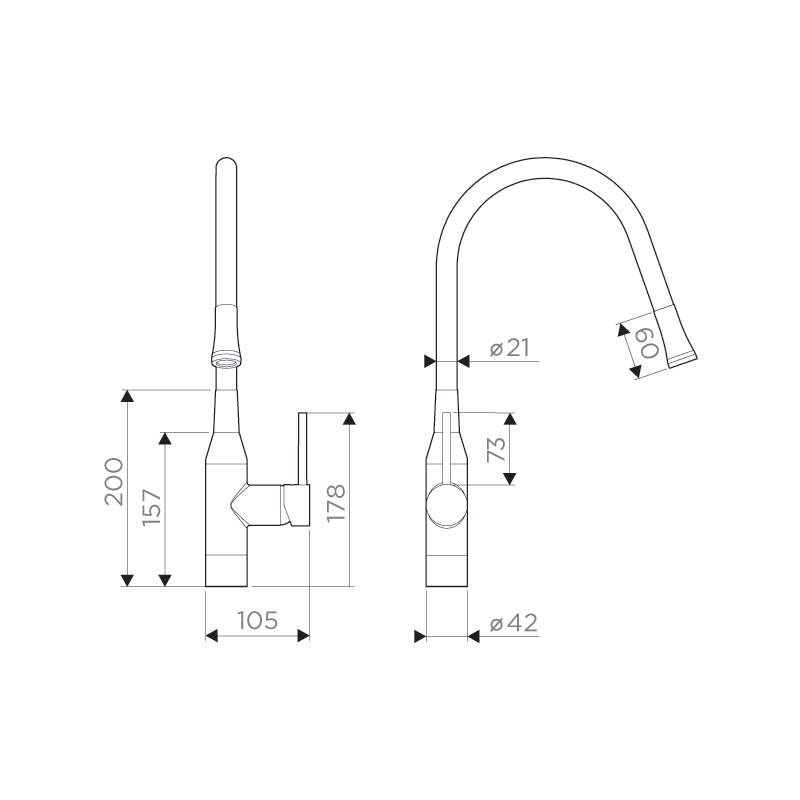 Смеситель Omoikiri Yatomi BN-R Смеситель Omoikiri Yatomi BN-R