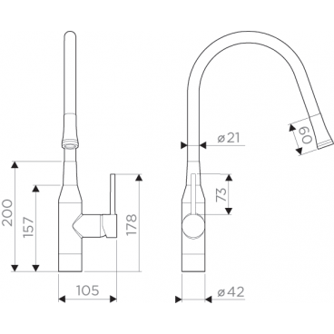 Смеситель Omoikiri Yatomi BN-R