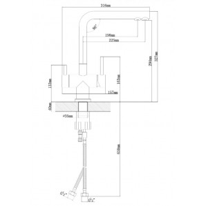 Смеситель TopZero TPZ 301 INOX