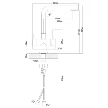Смеситель TopZero TPZ 301 INOX