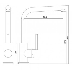 Смеситель TopZero TPZ 201 inox