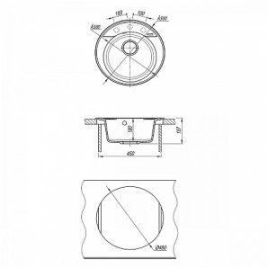 Мойка Lemark SULA D500мм