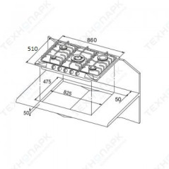 KORTING газовая варочная HG 965 CTX