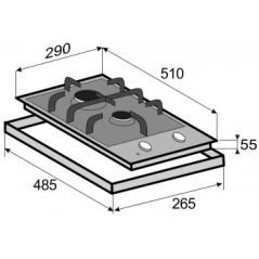 KORTING газовая варочная HG 365 CTX